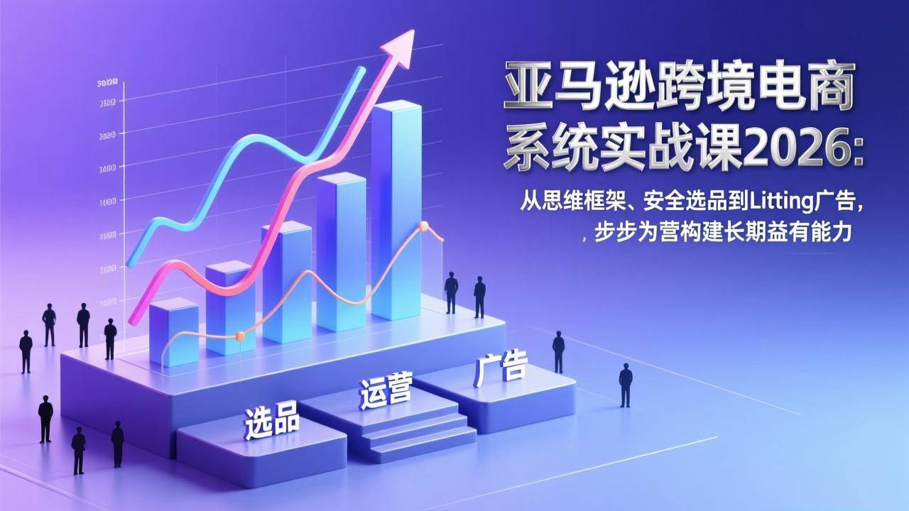(1.21)亚马逊跨境电商系统实战课2026：从思维框架、安全选品到Listing广告，步步为营构建长期盈利能力