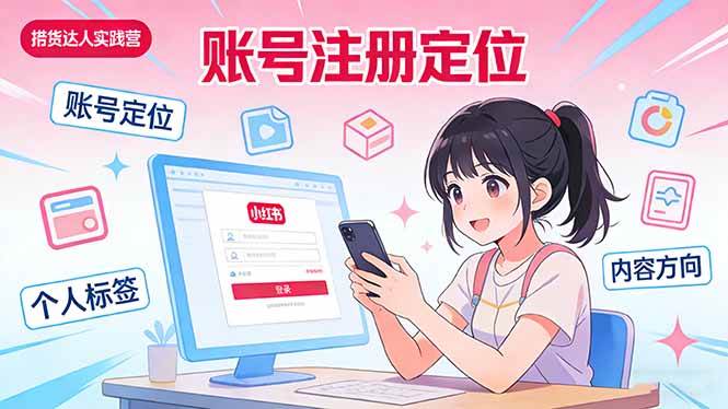 (2.28)小红书带货达人实战营：账号注册定位、内容创作、选品策略、带货技巧、流量运营等
