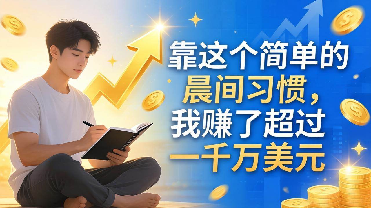 (4.9)付费文章：靠这个简单的晨间习惯，我赚了超过一千万美元