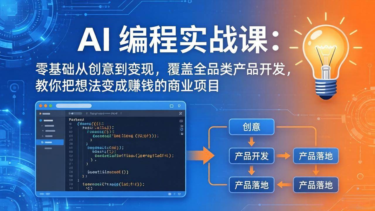 (4.9)AI编程实战课-第三期-4月更新：零基础从创意到变现，覆盖全品类产品开发，把想法变成赚钱的项目